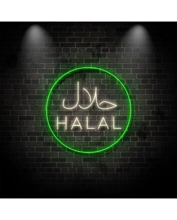Halal Neon Sign for Cultural and Religious Spaces