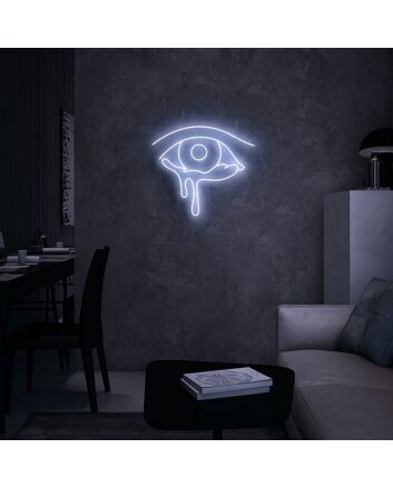 Tears Crying Eyes Neon Sign for Emotional and Artistic Spaces