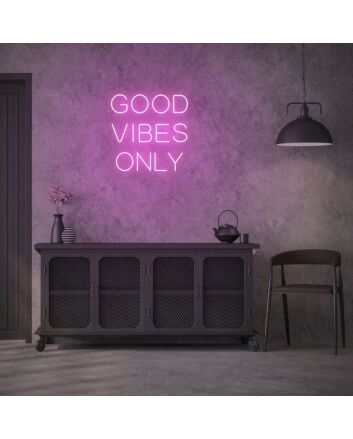Good Vibes Only Neon Sign for Positive and Fun Spaces