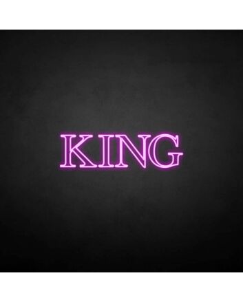KING&#39; neon sign