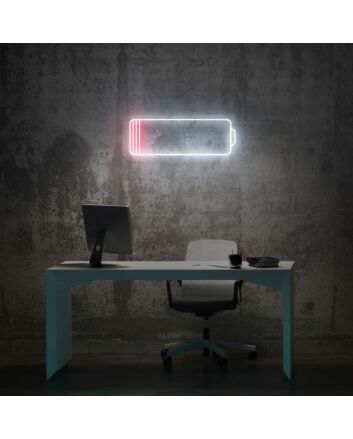 Night Embers Battery Drained Neon Sign for dramatic dorm room ambiance