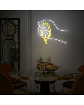 Lemon Juice Neon Sign brings a fresh vibe to kitchens
