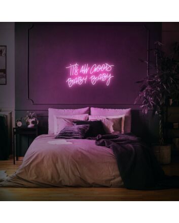 It Is All Good Baby Baby Neon Sign for a fun and cheerful kids' room