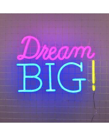 Dream Big Neon Sign inspires ambition in any room