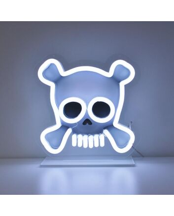 Skull Neon Sign for edgy and bold Halloween-themed rooms