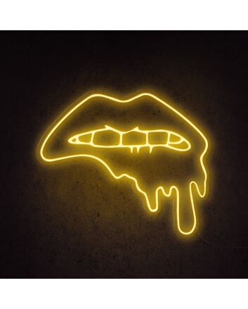 Dripping Lips Neon Sign for bold and edgy spaces