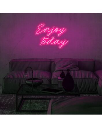Enjoy Today Neon Sign for uplifting and positive spaces