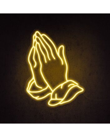 Praying Hands Neon Sign perfect for spiritual and peaceful spaces