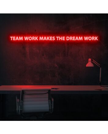 Teamwork Makes The Dream Work Neon Sign perfect for collaborative environments