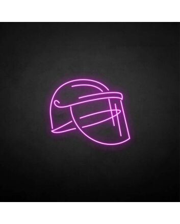 &#39;Helmet&#39; neon sign