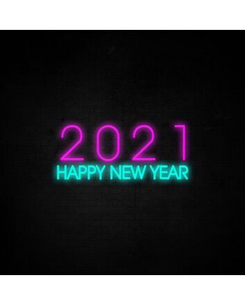 2021 Happy New Year Neon Sign for festive New Year celebrations