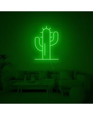 Cactus Neon Sign perfect for desert-themed rooms