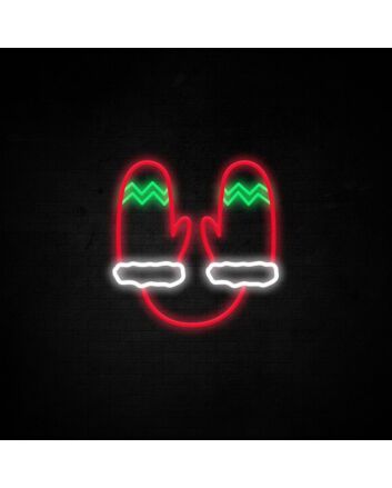 Christmas Gloves Neon Sign adds charm to Christmas decorations