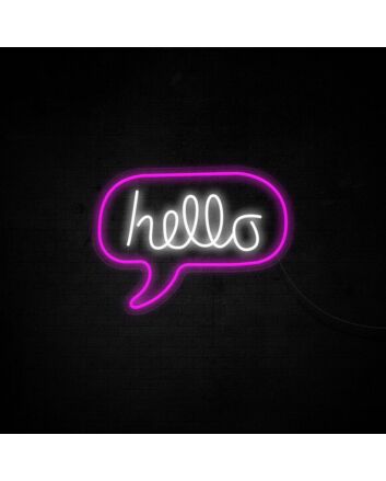 Hello Neon Sign adds a welcoming touch to any home