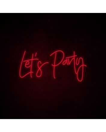 Lets Party Neon Sign perfect for lively party settings