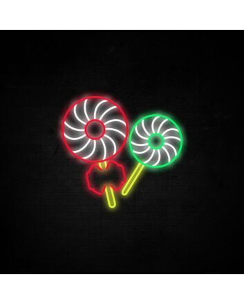 Lollipop Neon Sign ideal for candy shops and fun spaces