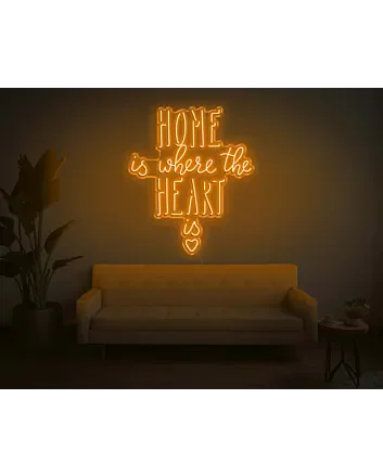 Home Is Where The Heart Is V2 LED Neon Sign