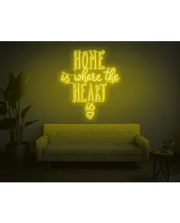 Home Is Where The Heart Is V2 LED Neon Sign