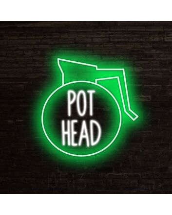 Pot Head Neon Sign adds humor to any room