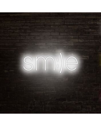 Smile Neon Sign for a cheerful and positive atmosphere