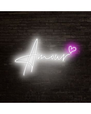 Amour Neon Sign perfect for romantic settings