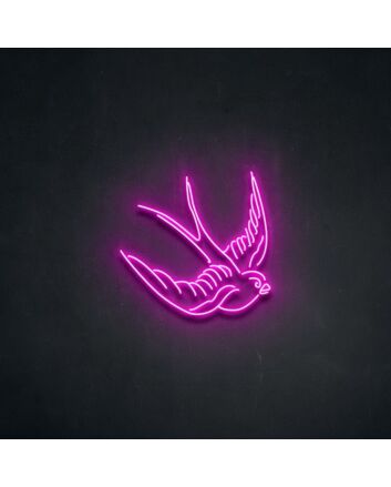 Swallow Neon Sign adds a whimsical touch