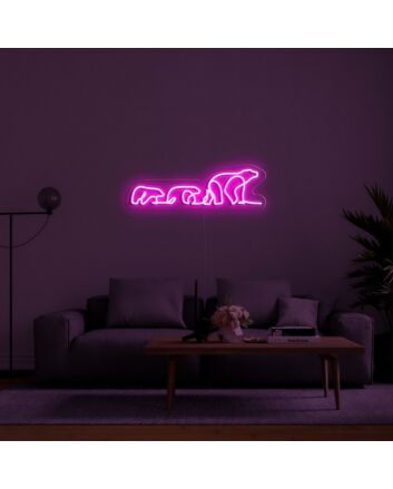 Polar Bears Neon Sign for Kids Rooms