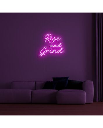 Rise And Grind Neon Sign for Motivational Spaces