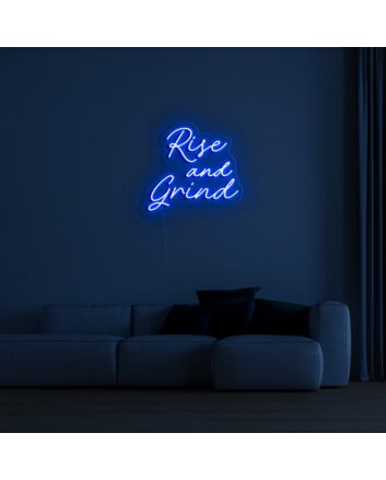 Rise And Grind Neon Sign for Motivational Spaces