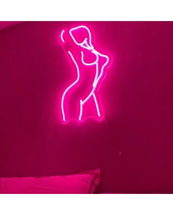 Female Pose Neon Sign for Artistic Decor