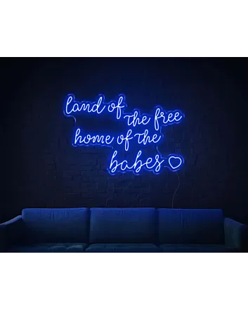 Land Of The Free LED Sign