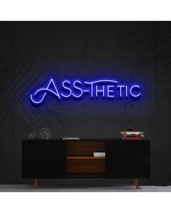 Ass Thetic Neon Sign for Playful Decor