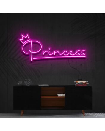 Princess Neon Sign for Kids and Girls Rooms