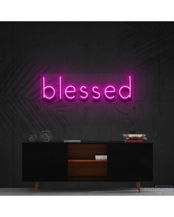 Blessed Neon Sign for Inspirational and Spiritual Decor