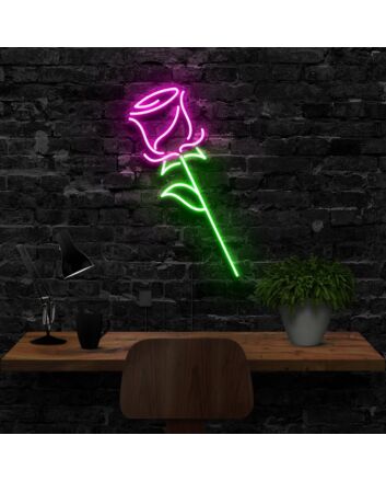Rose Neon Sign for Romantic Decor