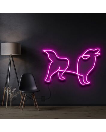 Border Collie Neon Sign for Pet Lovers