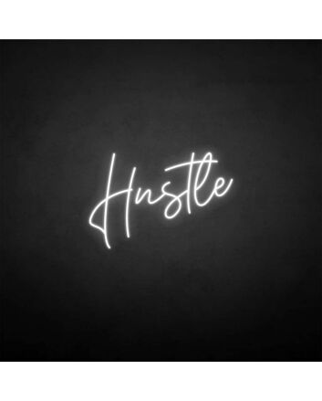 &#39;Hustle4&#39; neon sign