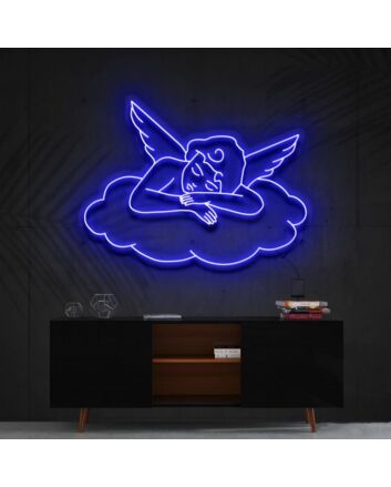 Sleepy Cupid Neon Sign for Romantic and Bedroom Decor