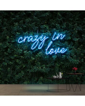 Crazy In Love Neon Sign for Romantic and Playful Spaces