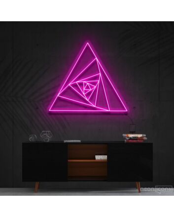 Triangle Shutter Neon Sign for Geometric Art Enthusiasts