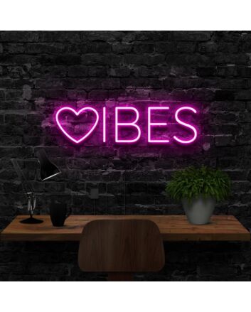 Vibes Neon Sign for Positive Spaces