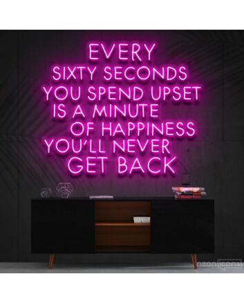 Every Sixty Seconds Neon Sign for Motivational Spaces