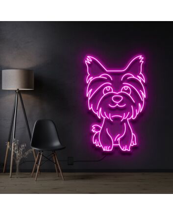 Yorkshire Terrier Puppy Neon Sign for Pet Lovers
