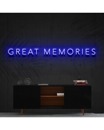 Great Memories Neon Sign for Family Rooms