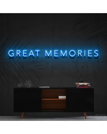 Great Memories Neon Sign for Family Rooms