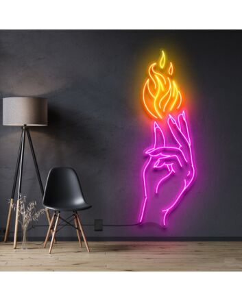 Hand Of Passion Neon Sign for Artistic Spaces