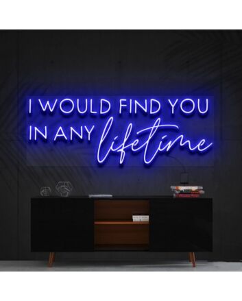 I Would Find You In Any Lifetime Neon Sign for Romantic Spaces