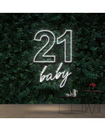 21 Baby Birthday Neon Sign for Birthday Celebrations