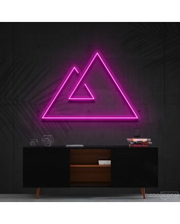 Abstract Mountains Neon Sign for Nature and Artistic Spaces
