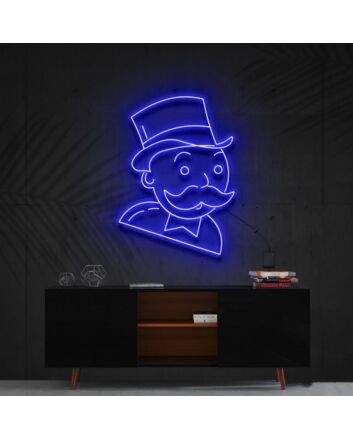 Mr Monopoly Neon Sign for Game Rooms